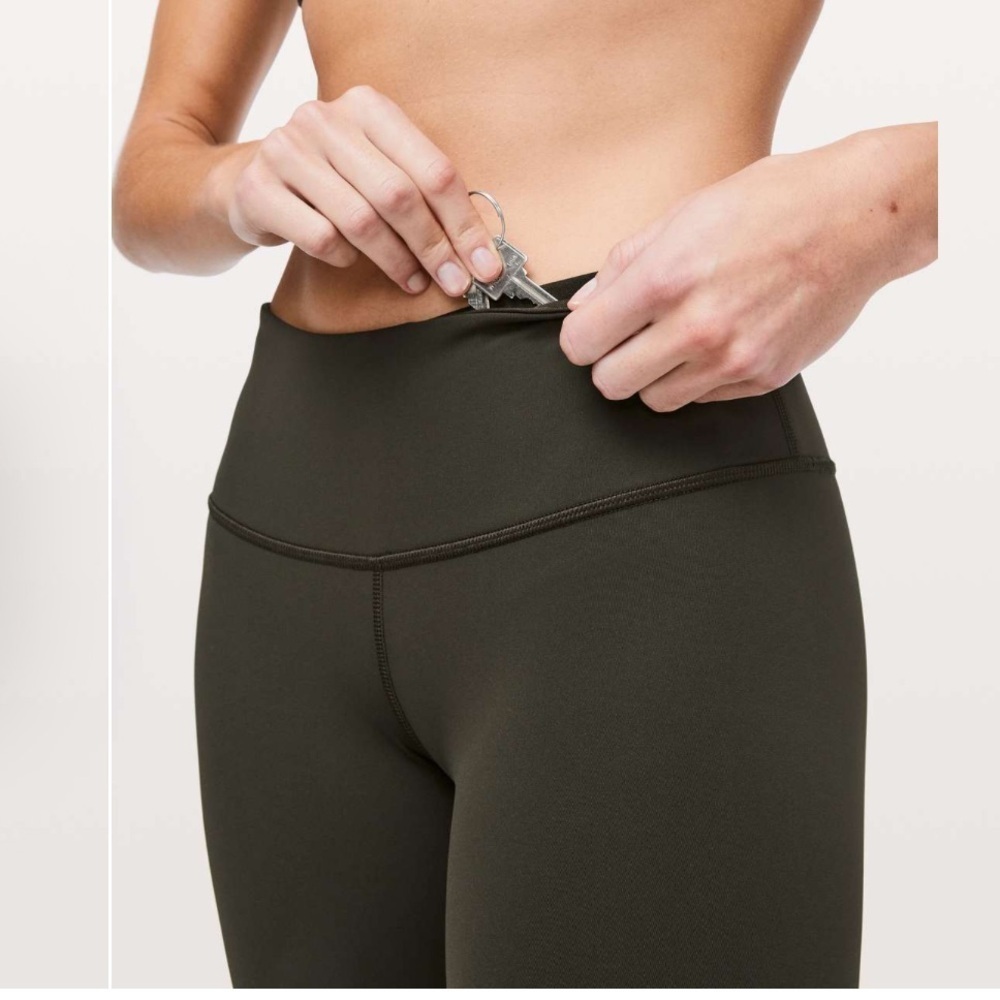 lululemon🍋Wunder Under CropIII Full-onLuxstreme Dark OliveLeggings Size 6 - Picture 5 of 11